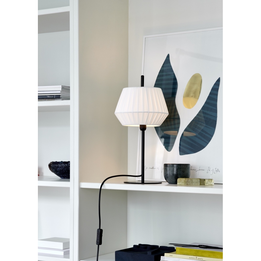Nordlux - Lampe de table DICTE 1xE14/40W/230V blanc/noir
