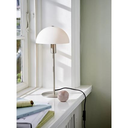 Nordlux - Lampe de table ELLEN 1xE14/40W/230V chrome mat/blanc