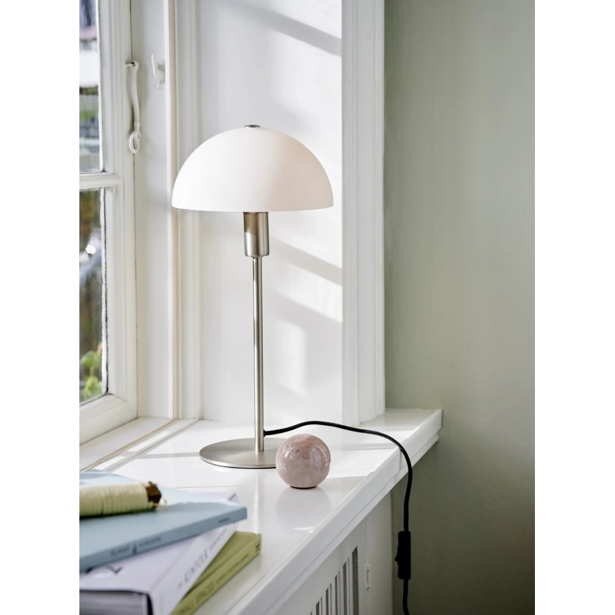 Nordlux - Lampe de table ELLEN 1xE14/40W/230V chrome mat/blanc