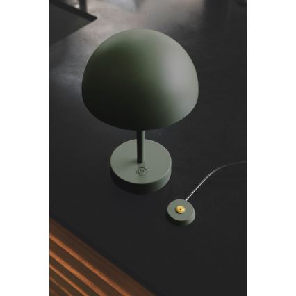 Nordlux - Lampe de table d'extérieur LED rechargeable et dimmable ELLEN, LED 2,8 W / 3,7 V, 2200 mAh, IP44, vert