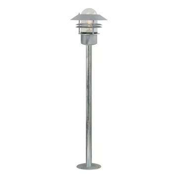Nordlux - Lampe d'extérieur BLOKHUS 1xE27/60W/230V IP54 argentée 92 cm
