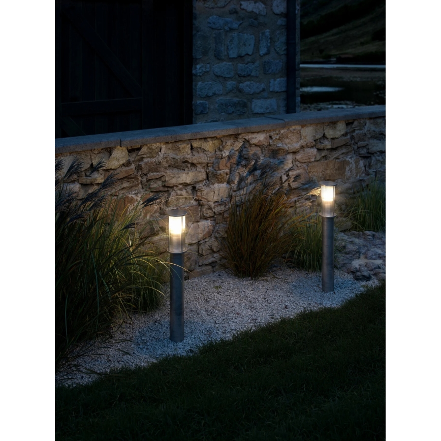 Nordlux - Lampe d'extérieur LINTON 1xE27/15W/230V IP54 argentée 80 cm