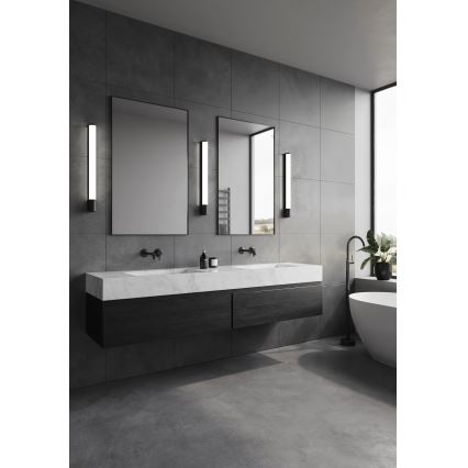 Nordlux - LED-Badspiegelleuchte mit Steckdose MALAIKA LED/15W/230V IP44 68,4cm schwarz