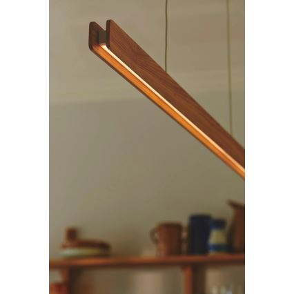 Nordlux - Dimmbare LED-Pendelleuchte an Kabel ILGAS LED/47W/230V 3000K beige/weiß/Esche