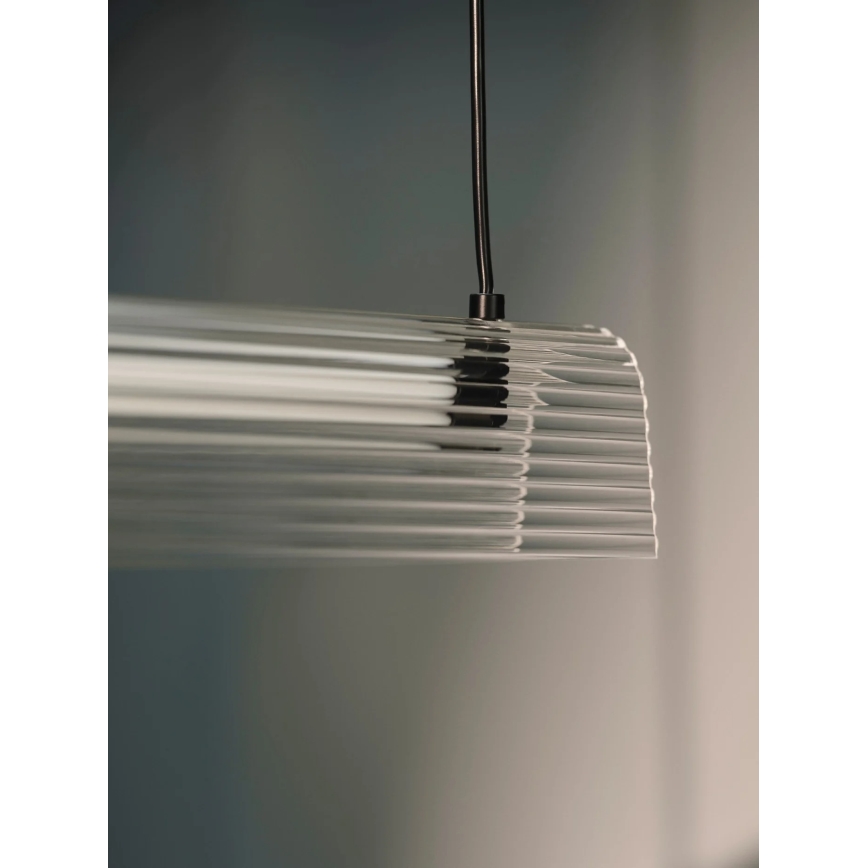 Nordlux - Dimmbare LED-Hängeleuchte an Stahlseil ALIANI LED/20W/230V 3000K 100 cm schwarz/klar