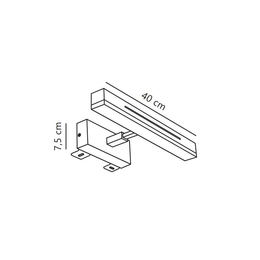 Nordlux - LED dimmbares Badezimmerspiegellicht OTIS LED/14W/230V IP44 40 cm silber