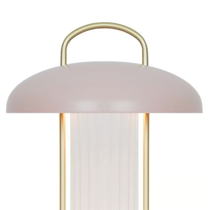 Nordlux - Lampada da tavolo ricaricabile dimmerabile a LED con controllo a sfioramento MIRANO LED/3W/3,7V rosa