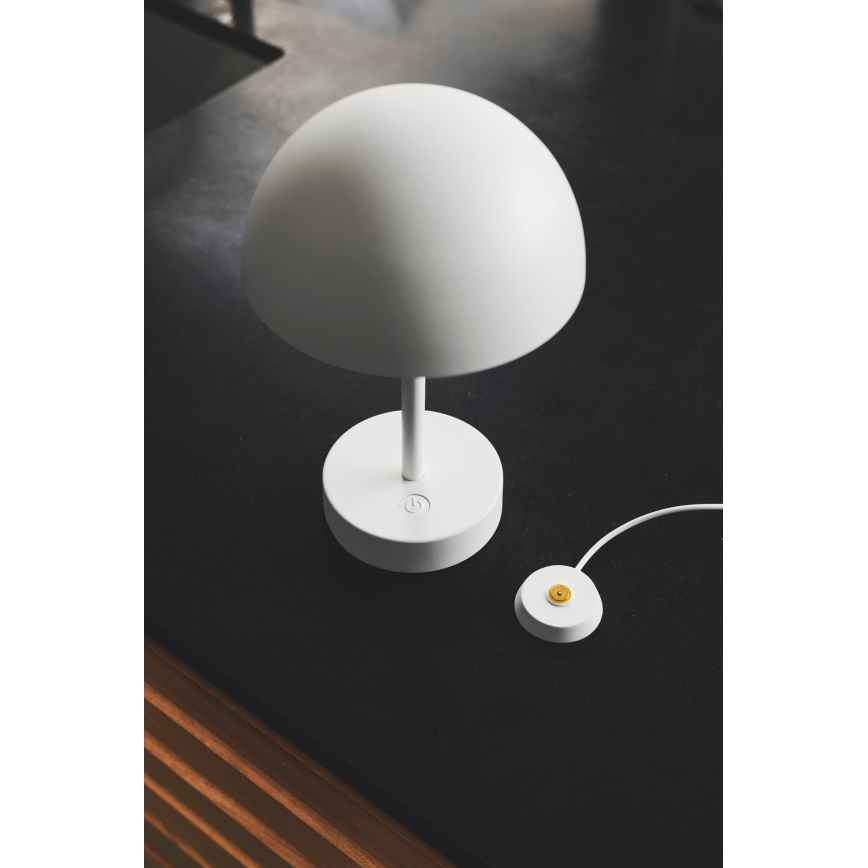 Nordlux - LED Dimmerabile rechargeable per esterni lampada da tavolo ELLEN LED/2,8W/3,7V IP44 bianco