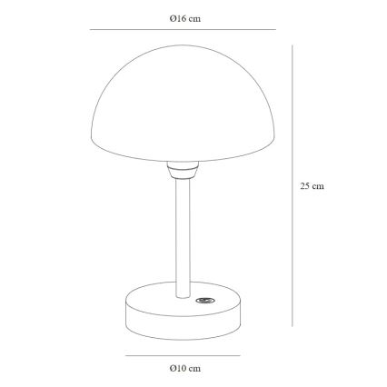 Nordlux - LED Dimmerabile rechargeable per esterni lampada da tavolo ELLEN LED/2,8W/3,7V IP44 bianco