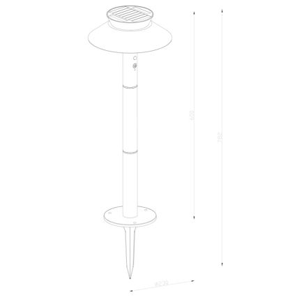 Nordlux - LED-Solarleuchte mit Sensor JUSTINA LED/5W/3,7V IP44