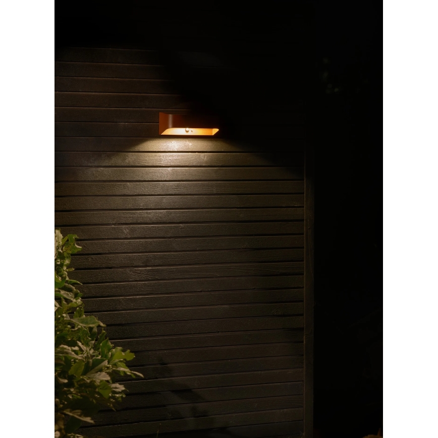 Nordlux - LED-Solarleuchte mit Sensor MARCELLIO LED/5W/5V IP54 2200 mAh braun