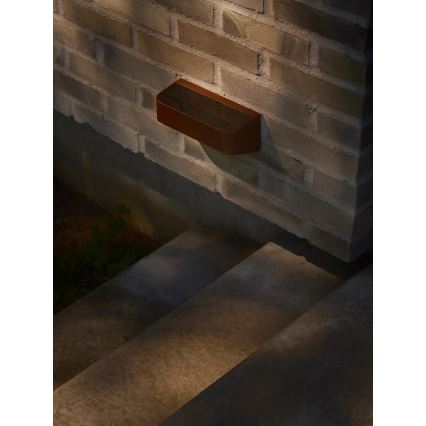 Nordlux - LED-Solarleuchte mit Sensor MARCELLIO LED/5W/5V IP54 2200 mAh braun