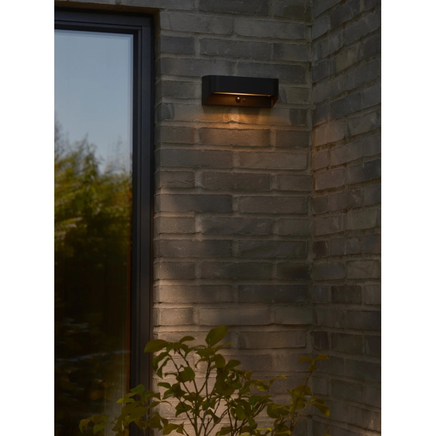 Nordlux - LED-Solarleuchte mit Sensor MARCELLIO LED/5W/5V IP54 2200 mAh schwarz
