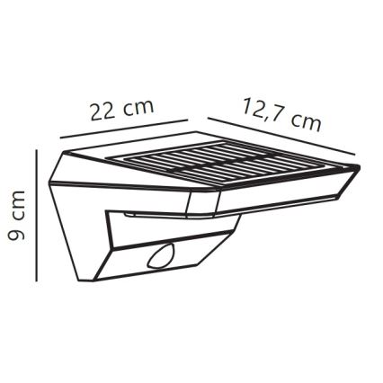 Nordlux - LED-Solarwandleuchte mit Sensor AGENA LED/5W/3,7V IP44