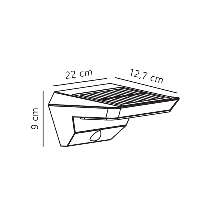 Nordlux - LED-Solarwandleuchte mit Sensor AGENA LED/5W/3,7V IP44