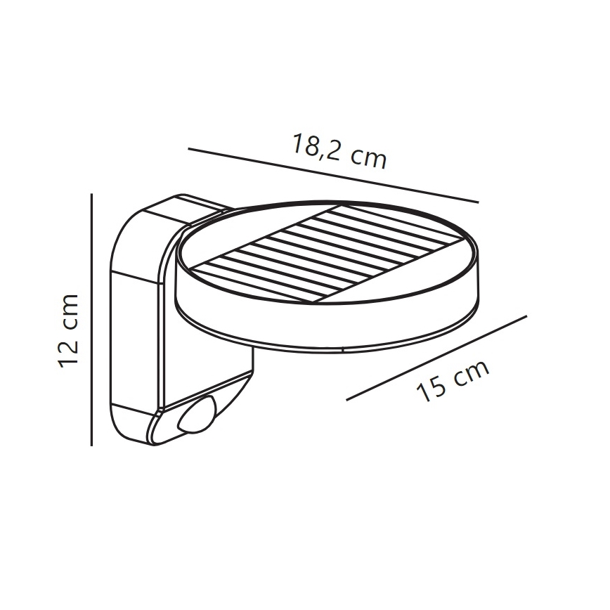 Nordlux - LED-Solarwandleuchte mit Sensor RICA LED/5W/3,7V IP44 rund