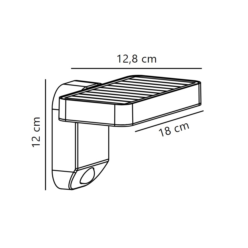Nordlux - LED-Solarwandleuchte mit Sensor RICA LED/5W/3,7V IP44 eckig