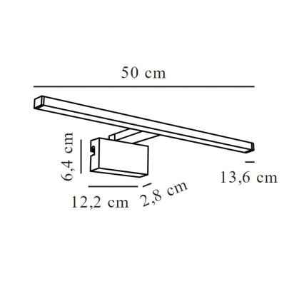 Nordlux - LED-Spiegelbeleuchtung für Badezimmer MARLEE LED/8,9W/230V IP44 3000K 50 cm glänzendes Chrom