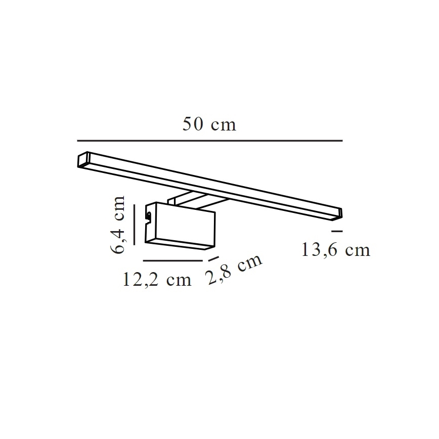 Nordlux - LED-Spiegelbeleuchtung für Badezimmer MARLEE LED/8,9W/230V IP44 3000K 50 cm glänzendes Chrom