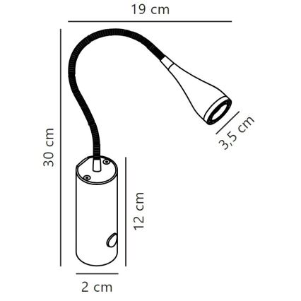 Nordlux - LED-Wandstrahler MENTO LED/3W/230V weiß