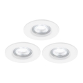 Nordlux - LOT 3x Spot LED RGB encastrable salle de bain à intensité variable DON SMART LED/4,7W/230V 2200-6500K IP65