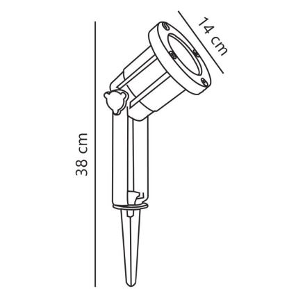 Nordlux - Luce Spot da esterno SPOTLIGHT 1xGU10/35W/230V IP54