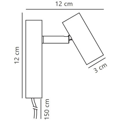 Nordlux - Luce Spot da parete LED dimmerabile OMARI LED/3,2W/230V nero