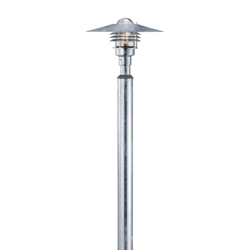 Nordlux - Luminaire d'extérieur VEJERS 1xE27/60W/230V IP54 argenté 130 cm