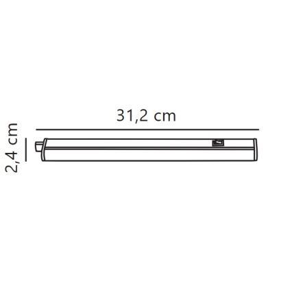 Nordlux - Luminaire LED sous-meuble LATONA, dimmable, 4W/230V, 3000/4000K, 31,2 cm
