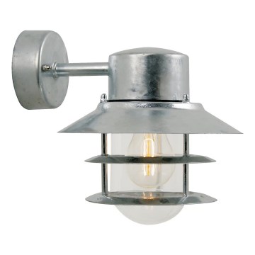 Nordlux - Outdoor-Wandleuchte BLOKHUS 1xE27/60W/230V IP54 silbern