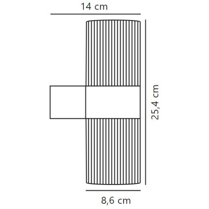 Nordlux - Outdoor-Wandleuchte KYKLOP 2xGU10/25W/230V IP54 braun