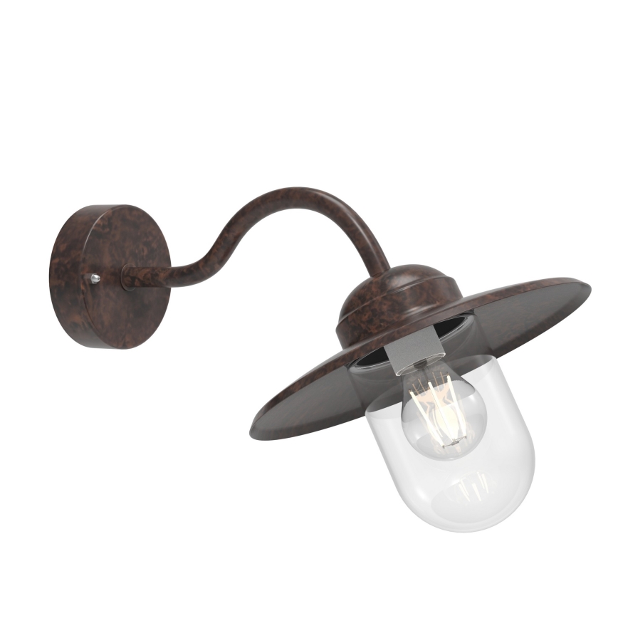 Nordlux - Outdoor-Wandleuchte LUXEMBOURG 1xE27/60W/230V IP54 braun/Patina
