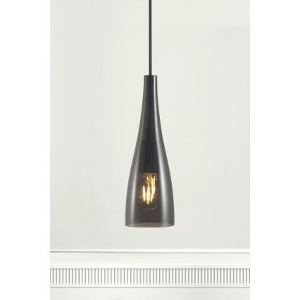 Nordlux - Pendelleuchte an Kabel EMBLA 1xE27/40W/230V rauchfarben/schwarz