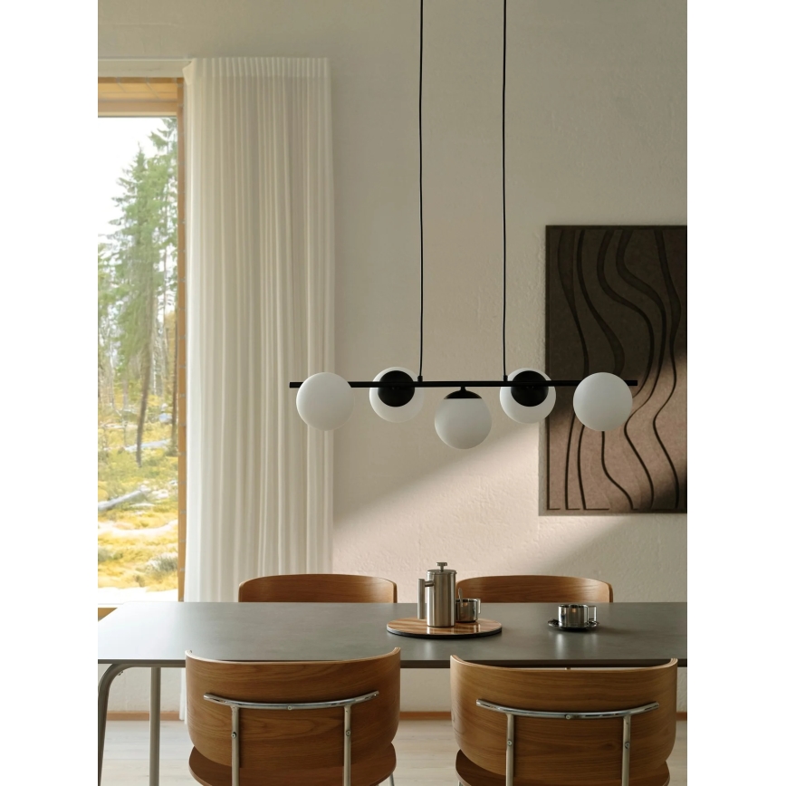 Nordlux - Pendelleuchte an Kabel LILLY 5xE14/10W/230V schwarz