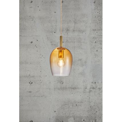 Nordlux - Pendelleuchte an Kabel UMA 1xE27/40W/230V Ø 18 cm braun/rauchfarben