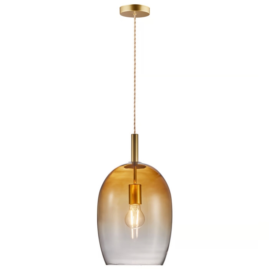 Nordlux - Pendelleuchte an Kabel UMA 1xE27/40W/230V Ø 23 cm braun/rauchglas