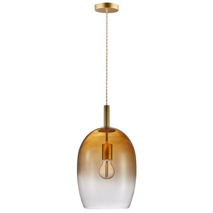 Nordlux - Pendelleuchte an Kabel UMA 1xE27/40W/230V Ø 23 cm braun/rauchglas