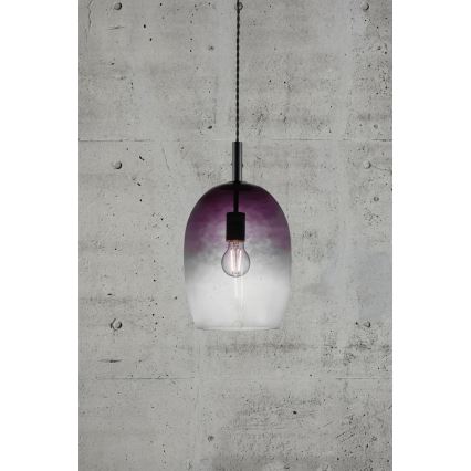 Nordlux - Pendelleuchte an Kabel UMA 1xE27/40W/230V Ø 23 cm schwarz/rauchglas