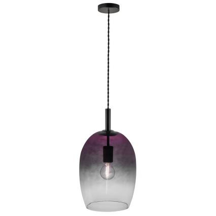 Nordlux - Pendelleuchte an Kabel UMA 1xE27/40W/230V Ø 23 cm schwarz/rauchglas