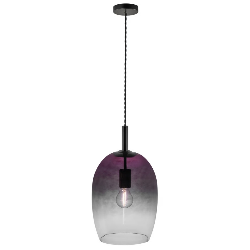 Nordlux - Pendelleuchte an Kabel UMA 1xE27/40W/230V Ø 23 cm schwarz/rauchglas