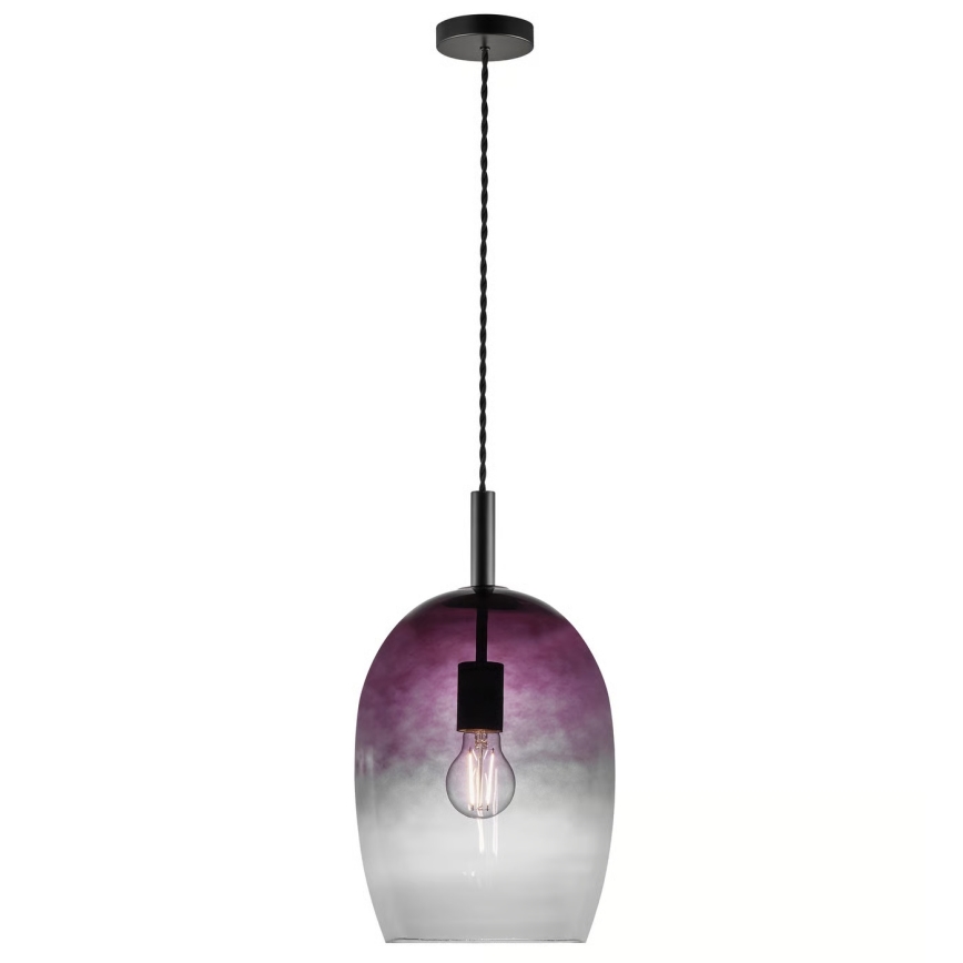 Nordlux - Pendelleuchte an Kabel UMA 1xE27/40W/230V Ø 23 cm schwarz/rauchglas