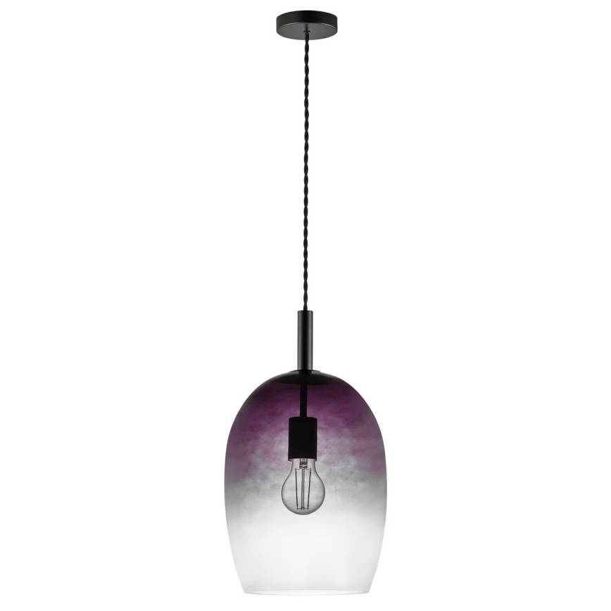 Nordlux - Pendelleuchte an Kabel UMA 1xE27/40W/230V Ø 23 cm schwarz/rauchglas