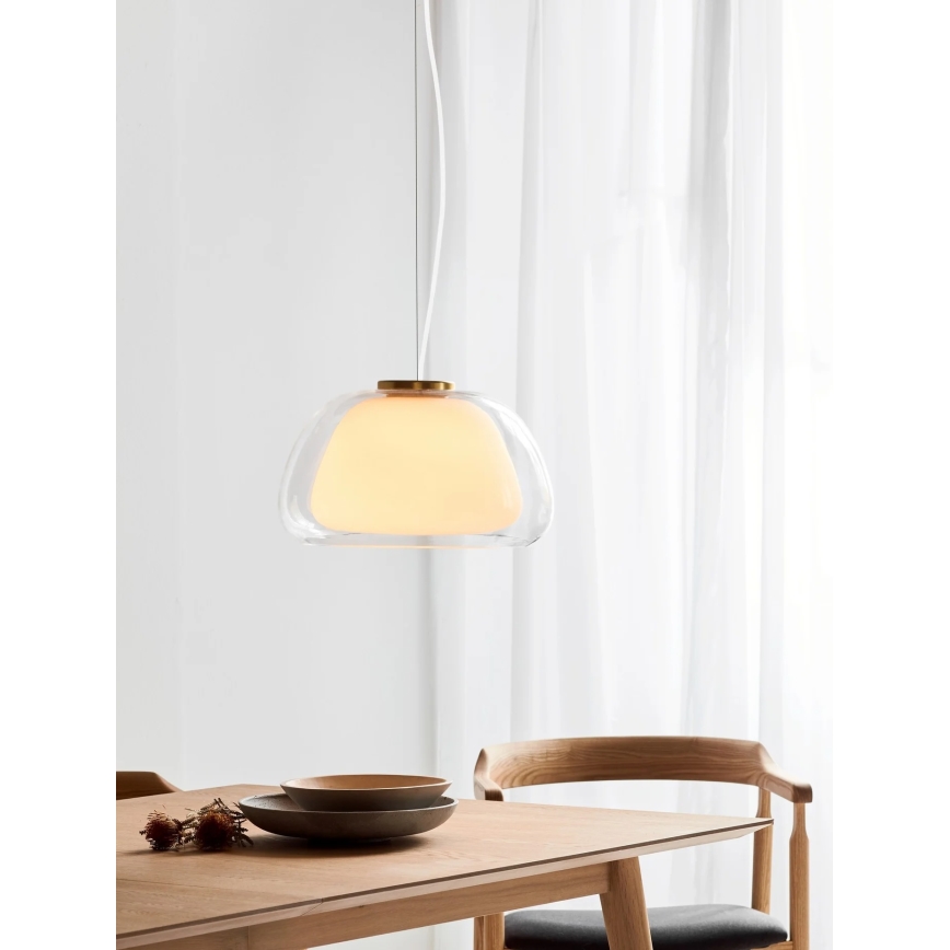 Nordlux - Pendelleuchte JELLY 1xE27/40W/230V weiß/klar Ø 39 cm