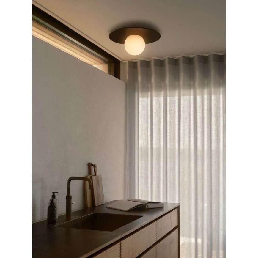 Nordlux - Plafoniera da bagno SIONA 1xE27/60W/230V IP44 nero