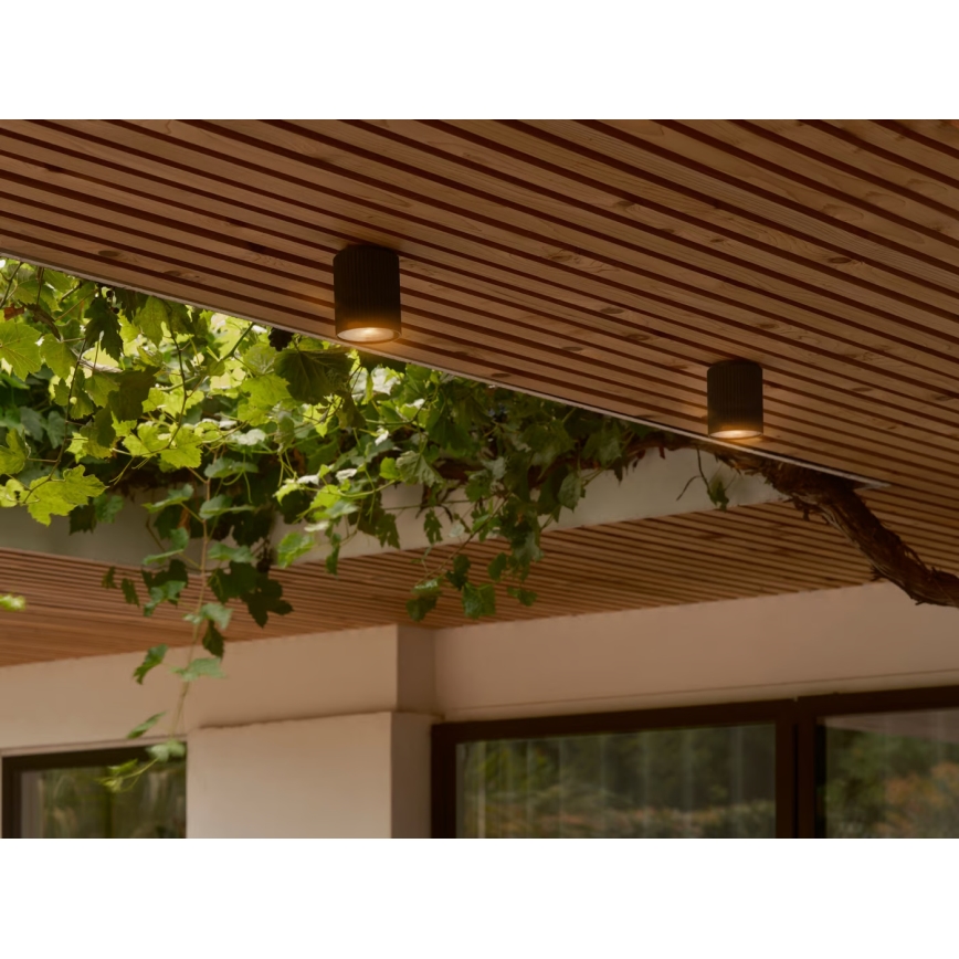 Nordlux - Plafoniera da esterno KYKLOP 1xGU10/15W/230V IP54 nero