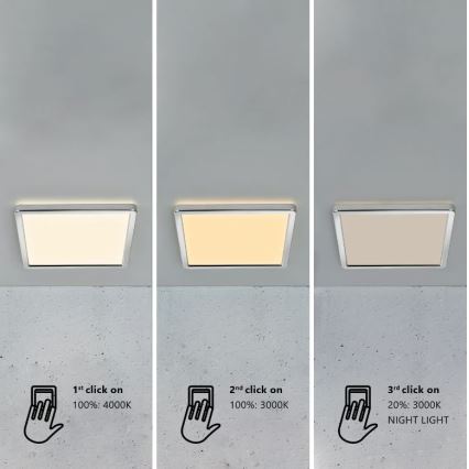 Nordlux - Plafoniera da bagno dimmerabile a LED OJA LED/14,5W/230V 3000/4000K IP54 30x30 cm