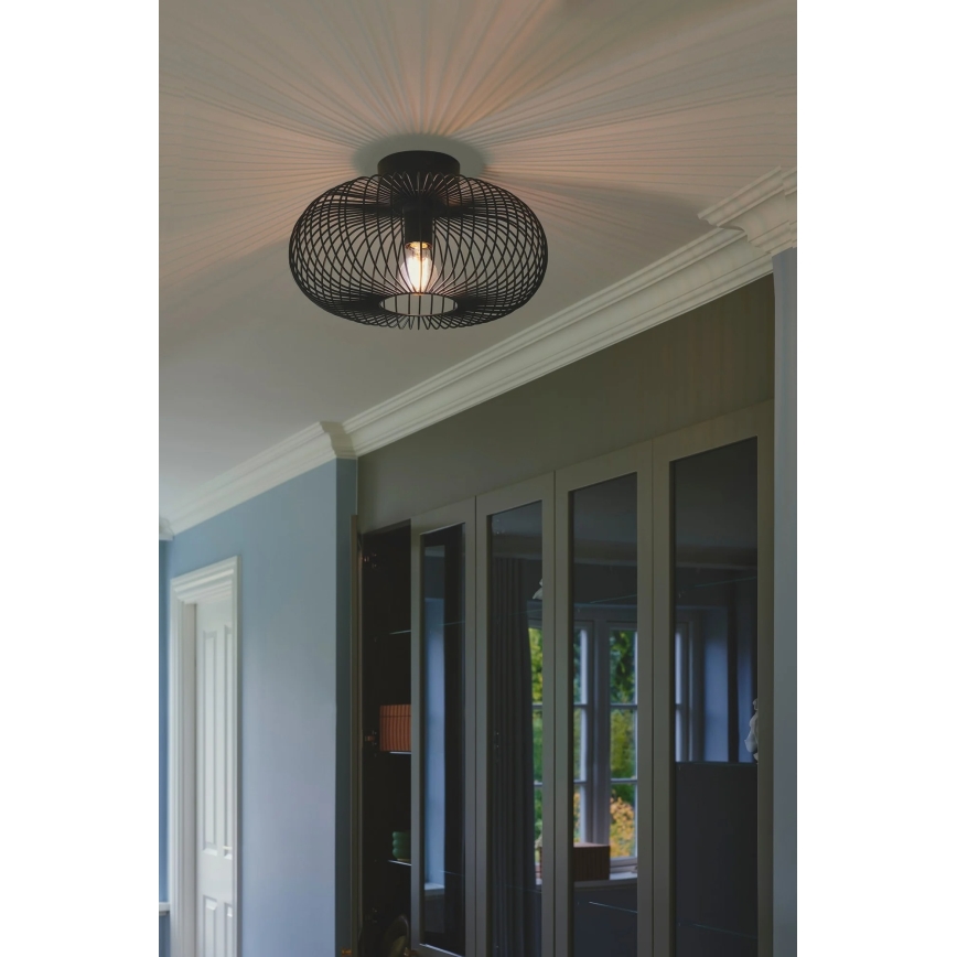 Nordlux - Plafonnier BERONI 1xE27/60W/230V Ø 40,3 cm noir