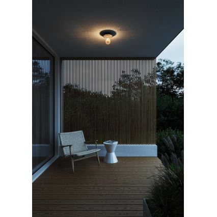 Nordlux - Plafonnier extérieur JANUKA 1xE27/60W/230V IP54 noir