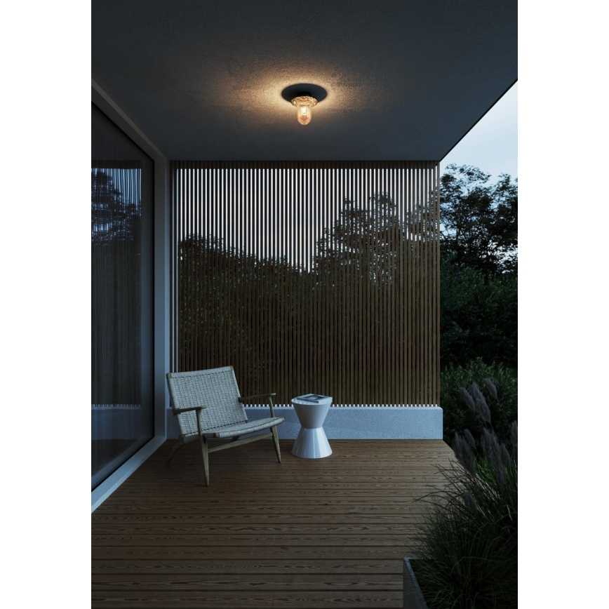 Nordlux - Plafonnier extérieur JANUKA 1xE27/60W/230V IP54 noir