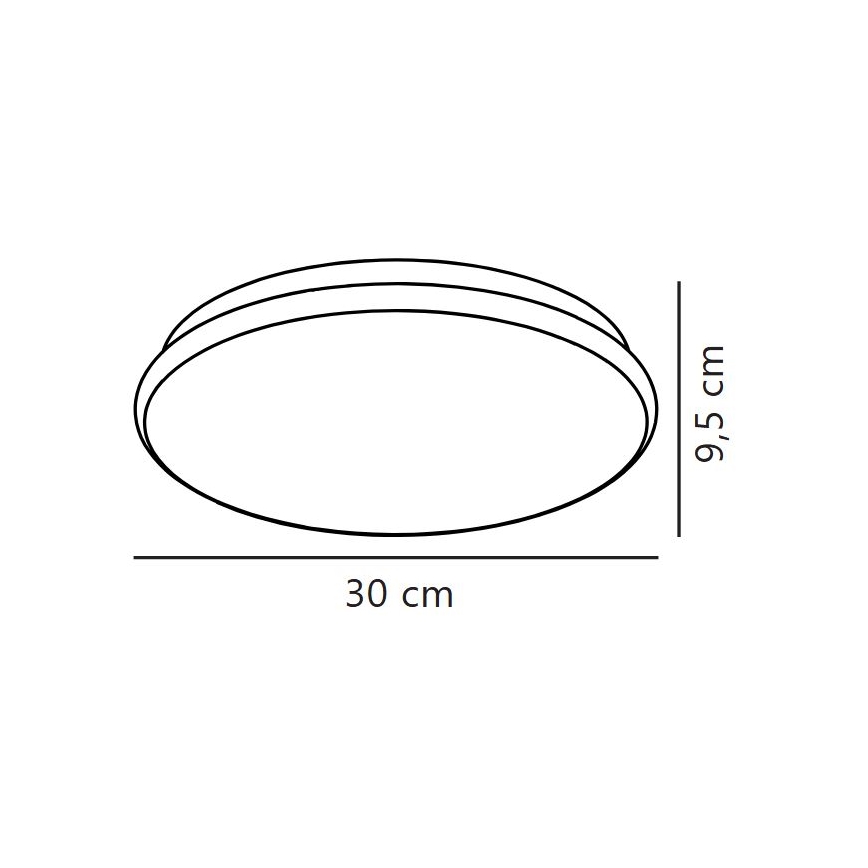 Nordlux - Plafonnier LED MONTONE pour salle de bains, 10 W, 230 V, IP44, Ø 30 cm